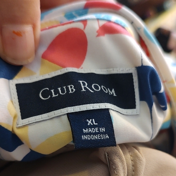 Club Room Short Sleeve Retro Flamingo Casual Button Down Shirt XL Never Worn - Picture 8 of 11